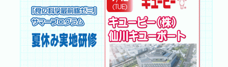 食の科学FG 夏休み実地研修 キユーピー(株) 仙川キユーポート