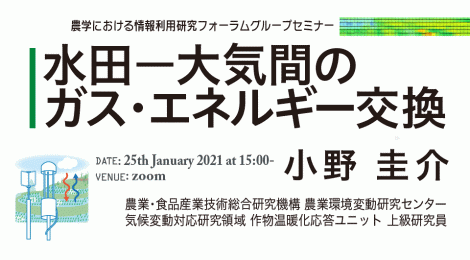 水田ー大気間のガス・エネルギー交換