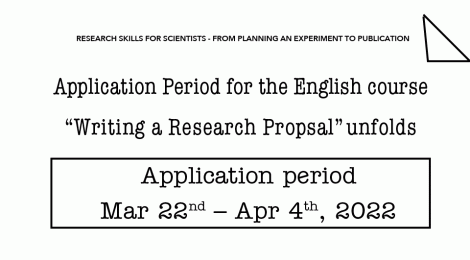 Application Period for the English course “Writing a Research Article” unfolds